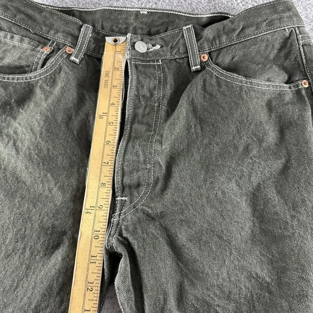 Levi 501 Jeans Mens‎ 36x32 (Fits 35x29) Green Denim Rare Button Fly EUC